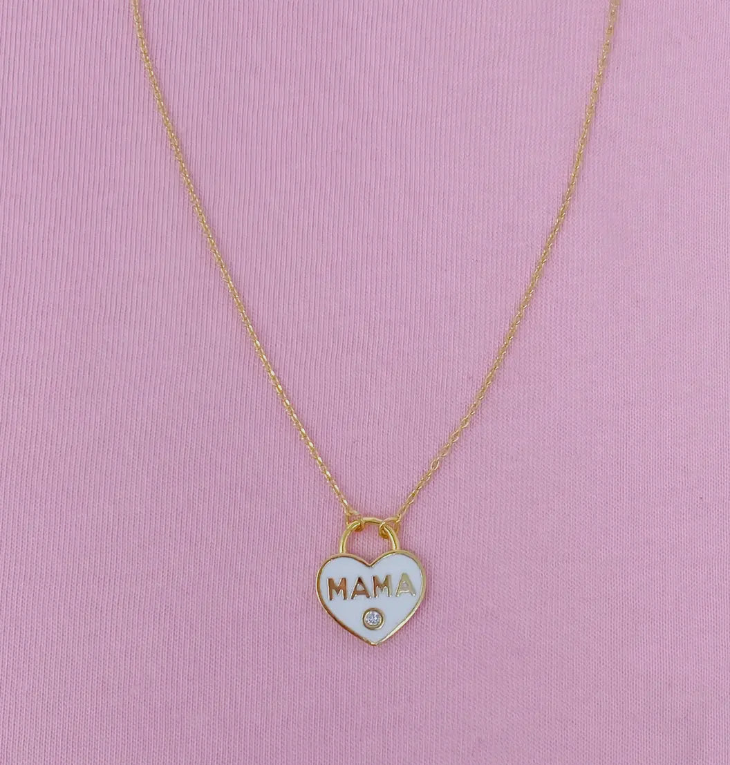 Mama Necklace - White