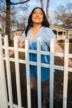 Load image into Gallery viewer, Wonderland Blue Romper
